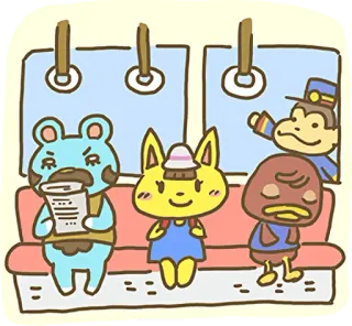 🚎 Dibujos animados, Animales, Tren, Lindo, Pegatina whatsapp sticker