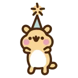 🎉 animal, cute, hamster, cartoon, party, celebration telegram sticker
