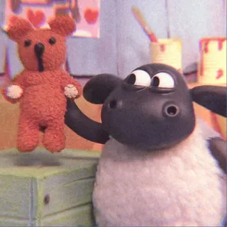 ☁️ Shaun the Sheep ひつじのショーン, 羊, アニメ, アニメーション, 面白い telegram sticker