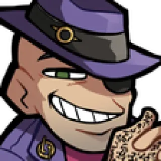 😈 cartoon, character, hat, man, tattoo telegram sticker