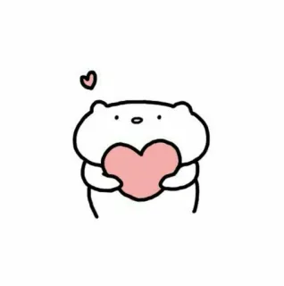 💕 carino, orso, cuore, amore, cartone animato, kawaii, adesivo telegram sticker
