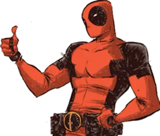 👍 Deadpool Deadpool, Marvel, Superhero, Thumbs Up, Comic Book telegram sticker