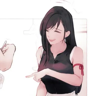 🥢 Tifa Lockhart Final Fantasy VII anime, character, tifa, final fantasy, video game, cartoon telegram sticker