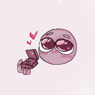 💖 tình yêu, cầu hôn, nhẫn, lấp lánh, biểu tượng cảm xúc, dễ thương telegram sticker