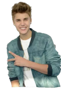 ✌ Justin Bieber Justin Bieber, cantor, celebridade, símbolo da paz, estrela pop telegram sticker