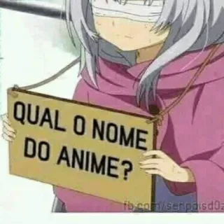 🤔 QUAL O NOME DO ANIME? anime, pregunta, dibujos animados, chica telegram sticker