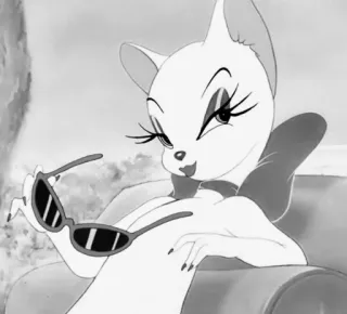 😏 Miss Kitty Looney Tunes telegram sticker