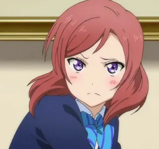 🤔 Maki Nishikino Love Live! Anime, Manga, Kartun, Gadis, Seragam sekolah, Maki Nishikino, Love Live telegram sticker