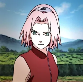 🤔 Sakura Naruto Sakura Haruno, Naruto, Anime, Postać żeńska, Ninja, Różowe włosy telegram sticker