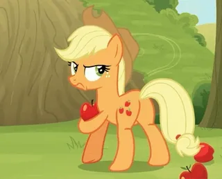 😠 Applejack My Little Pony apfel, pony, tier, cartoon telegram sticker