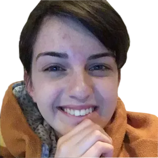 😂 женщина, портрет, человек, улыбается, портретное фото telegram sticker
