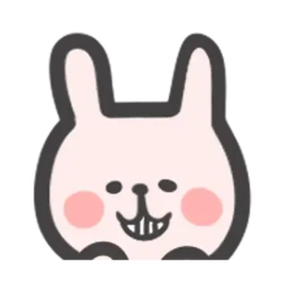⚪️ conejo, lindo, animal, pegatina, dibujo animado, sticker whatsapp sticker