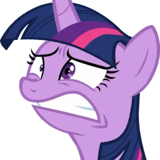 😱 Twilight Sparkle My Little Pony cartoon, purple, pony, magic, friendship, My Little Pony telegram sticker