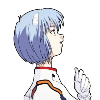 😄 Rei Ayanami Neon Genesis Evangelion Anime, Rei Ayanami, Neon Genesis Evangelion, Personnage de dessin animé, Animation telegram sticker