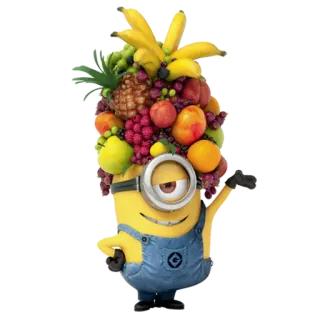 🍅 Minion Despicable Me minion, despicable me, fruit, cartoon, character telegram sticker