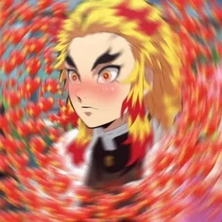 ☄ Rengoku Kyoujurou Demon Slayer 动漫, 爱心, 爱, 漫画, 杏寿郎, 炼狱, 鬼灭之刃 telegram sticker