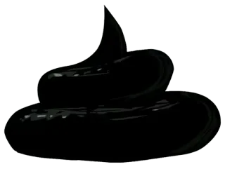 💩 kupa, emoji, czarny telegram sticker