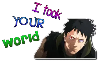 😠 Obito Uchiha Naruto I took YOUR world anime, manga, obito uchiha, naruto, villain telegram sticker