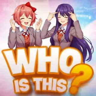 😁 Sayori and Yuri Doki Doki Literature Club WHO IS THIS telegram sticker
