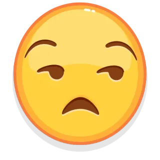 😒 Emoji, Ausdruck, Sarkastisch, Genervt, Missbilligung telegram sticker