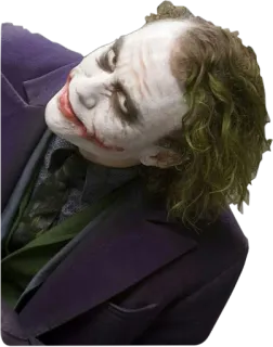 😉 Joker The Dark Knight ジョーカー, DCコミックス, ヴィラン, バットマン, ヒース・レジャー, ピエロ telegram sticker