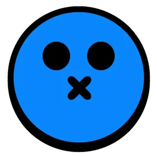 😵 wajah, stiker, biru, emoji, ciuman whatsapp sticker