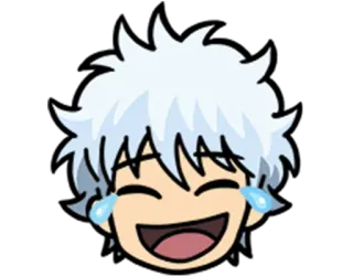 🤣 animé, manga, personnage, expression, rire, pleurer, visage telegram sticker