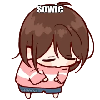 🤔 sowie Anime, Carino, Ragazza, Kawaii, Cartone animato whatsapp sticker