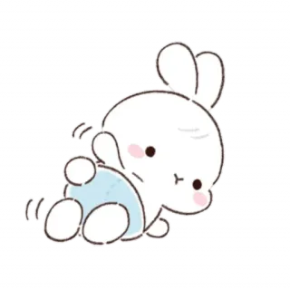 😏 lapin, mignon, animal, dessin animé, kawaii whatsapp sticker