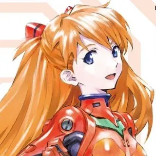 💗 Asuka Langley Soryu Neon Genesis Evangelion アニメ, 漫画, キャラクター, 女性, ポートレート, オレンジ髪, 赤いリボン, アスカ, エヴァンゲリオン whatsapp sticker