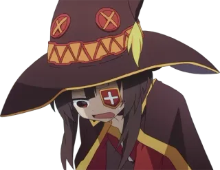 😞 Megumin Konosuba anime, cute, girl, megumin, konosuba whatsapp sticker