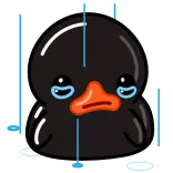 😭 duck, sad, crying, cartoon, animal, bird telegram sticker
