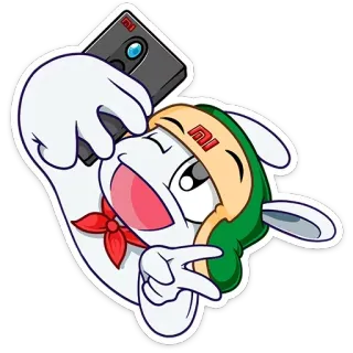 😉 sticker, cartoon, figur, friedenszeichen, selfie whatsapp sticker