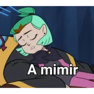 😴 Amity Blight The Owl House A mimir sonolento, desenho animado, personagem, fofo, cansado telegram sticker