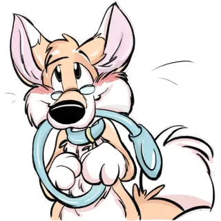 🎀 Hund, süß, Tier, Leine, Cartoon telegram sticker