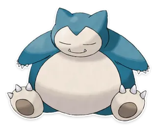 💤 Snorlax Pokemon 宝可梦, 困, 懒, 动物, 可爱, 卡通 whatsapp sticker