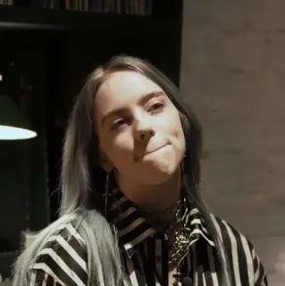 🕸 Billie Eilish musica, cantante, celebrità, Billie Eilish telegram sticker