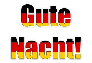 👋 Gute Nacht! niemiecki, flaga, dobranoc, noc, powitanie whatsapp sticker
