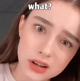 🤔 what? woman, confusion, question, face, expression, portrait telegram sticker