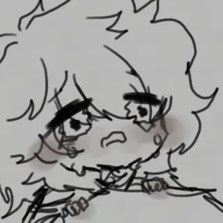 🥢 アニメ, マンガ, 悲しい, エモい, イラスト, スケッチ telegram sticker