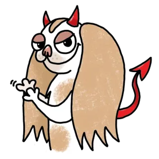 😈 duivel, monster, wezen, slecht, cartoon, demon, dier whatsapp sticker