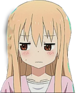 😓 аниме девушка, мило, краснеть, уставший, нейтральное выражение telegram sticker