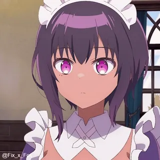 🤨 anime, maid, cute, girl, cartoon telegram sticker