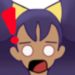 😨 Iris Pokemon Anime, Pokémon, Iris, Punto esclamativo, Sorpreso, Scioccato telegram sticker