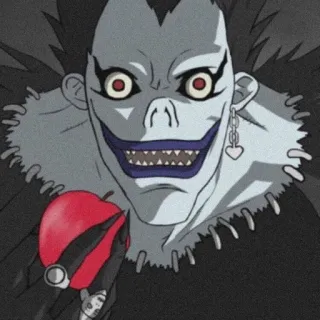 🍎 Ryuk Death Note Ryuk, Death Note, Anime, Manga, Démon, Pomme telegram sticker
