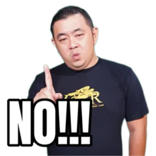 🤫 NO!!! Нет, Отрицание, Отказ, Стоп, Несогласие telegram sticker