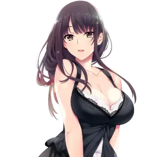 👙 anime, girl, dress, cute, portrait whatsapp sticker