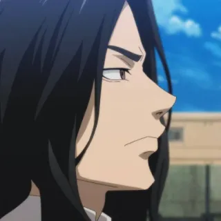😠 アニメ, キャラクター, ロングヘア, ポートレート, 漫画 telegram sticker