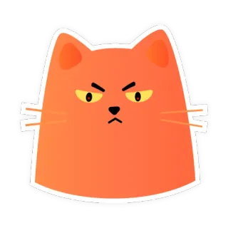 😡 кот, злой, оранжевый, мультфильм, животное, питомец, кошачий telegram sticker