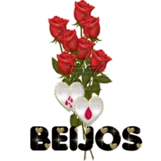 🌹 BEIJOS rose, cuori, amore, bacio, baci, fiori telegram sticker